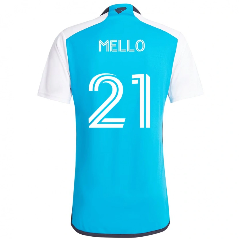 Danxen Męski Vinicius Mello #21 Błękitny Biały Domowa Koszulka 2025/26 Koszulki Klubowe