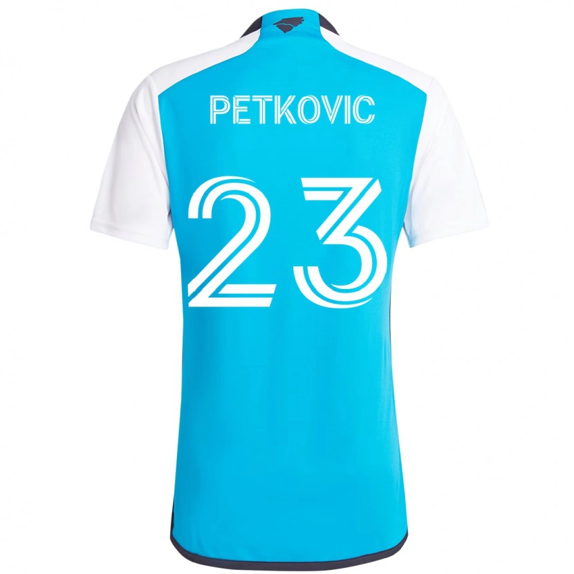 Danxen Męski Nikola Petkovic #23 Błękitny Biały Domowa Koszulka 2025/26 Koszulki Klubowe