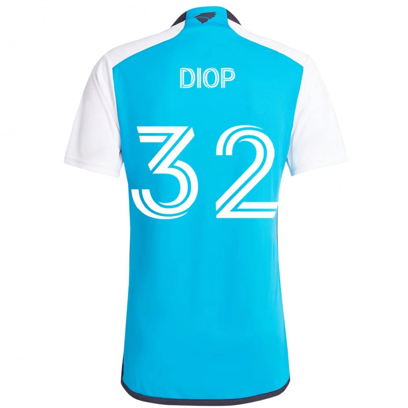 Danxen Męski Hamady Diop #32 Błękitny Biały Domowa Koszulka 2025/26 Koszulki Klubowe