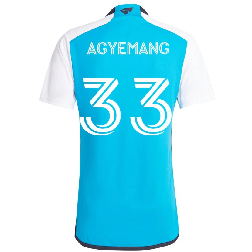 Danxen Męski Patrick Agyemang #33 Błękitny Biały Domowa Koszulka 2025/26 Koszulki Klubowe