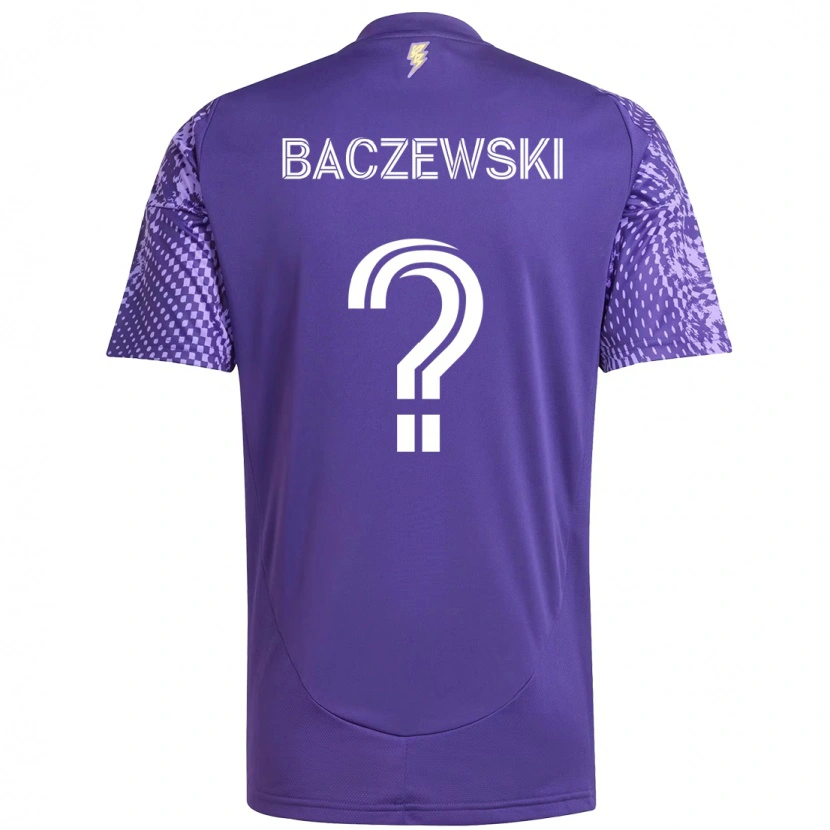 Danxen Męski Dominik Baczewski #0 Biały Fioletowy Domowa Koszulka 2025/26 Koszulki Klubowe