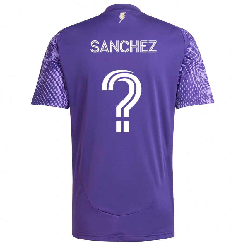 Danxen Męski Fernando Sanchez #0 Biały Fioletowy Domowa Koszulka 2025/26 Koszulki Klubowe
