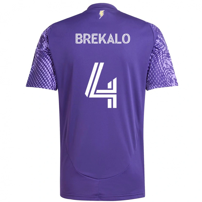 Danxen Męski David Brekalo #4 Fioletowy Biały Domowa Koszulka 2025/26 Koszulki Klubowe