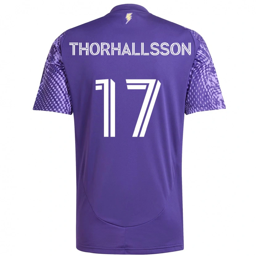 Danxen Męski Dagur Dan Thórhallsson #17 Biały Fioletowy Domowa Koszulka 2025/26 Koszulki Klubowe