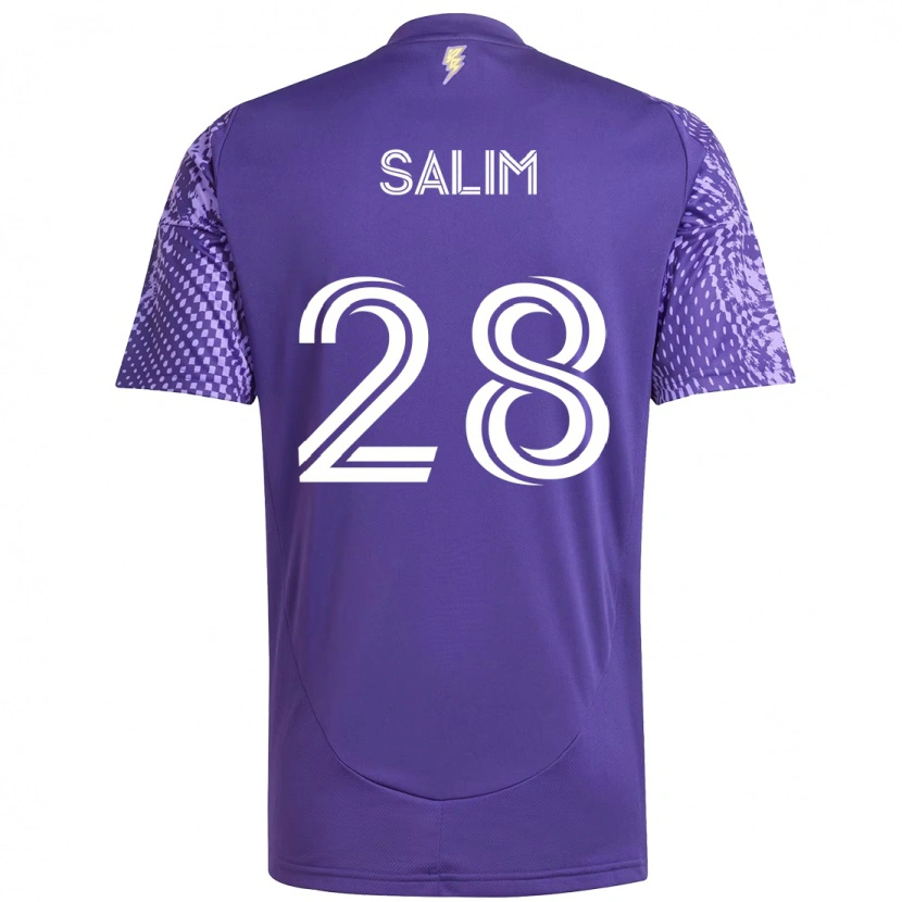 Danxen Męski Abdi Salim #28 Biały Fioletowy Domowa Koszulka 2025/26 Koszulki Klubowe