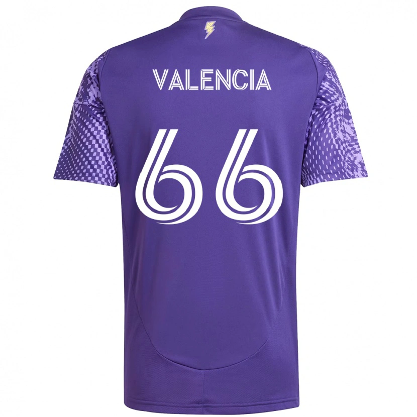 Danxen Męski Yeiler Valencia #66 Biały Fioletowy Domowa Koszulka 2025/26 Koszulki Klubowe