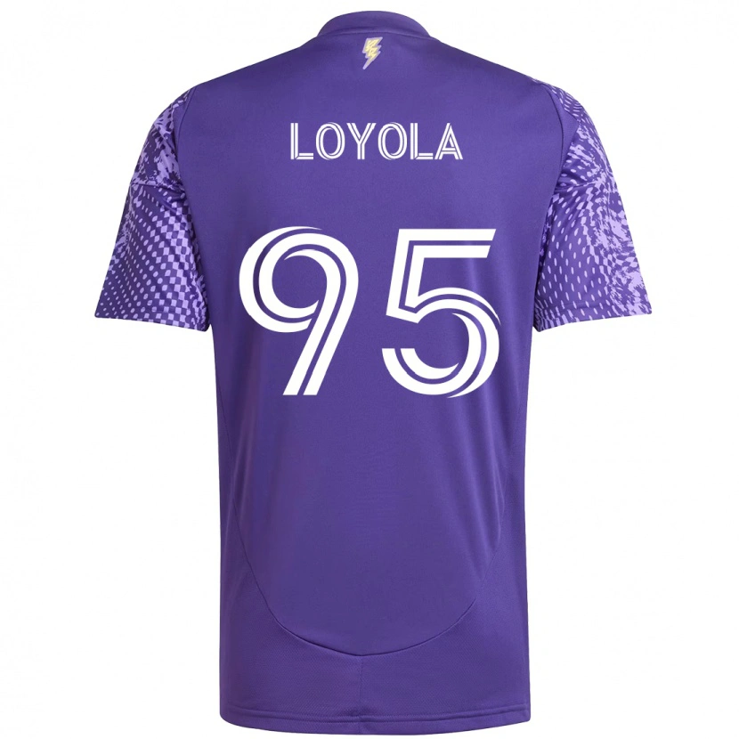 Danxen Męski Favian Loyola #95 Biały Fioletowy Domowa Koszulka 2025/26 Koszulki Klubowe