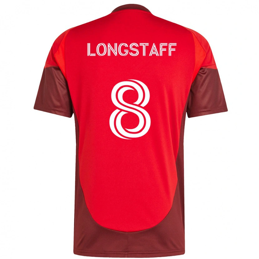 Danxen Męski Matty Longstaff #8 Biały Czerwony Domowa Koszulka 2025/26 Koszulki Klubowe