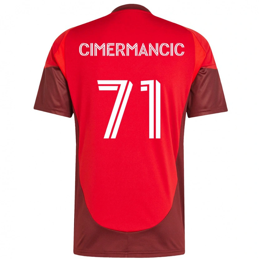 Danxen Męski Markus Cimermancic #71 Biały Czerwony Domowa Koszulka 2025/26 Koszulki Klubowe