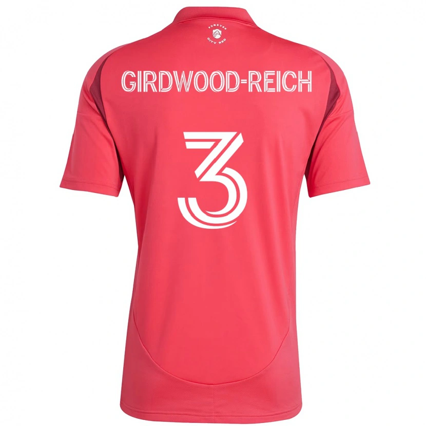 Danxen Męski Jake Girdwood-Reich #3 Magenta Biały Domowa Koszulka 2025/26 Koszulki Klubowe