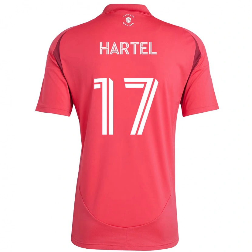 Danxen Męski Marcel Hartel #17 Magenta Biały Domowa Koszulka 2025/26 Koszulki Klubowe