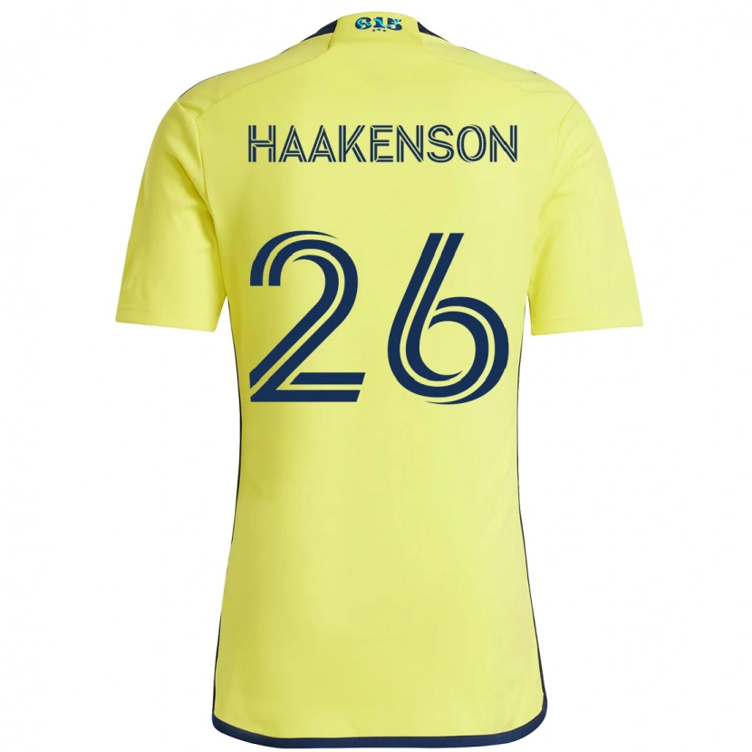 Danxen Męski Luke Haakenson #26 Granatowy Żółty Domowa Koszulka 2025/26 Koszulki Klubowe