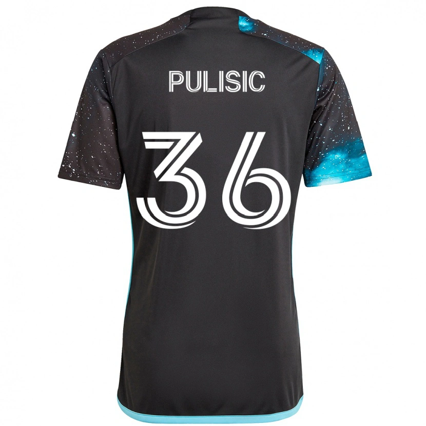 Danxen Męski Will Pulisic #36 Błękitny Domowa Koszulka 2025/26 Koszulki Klubowe