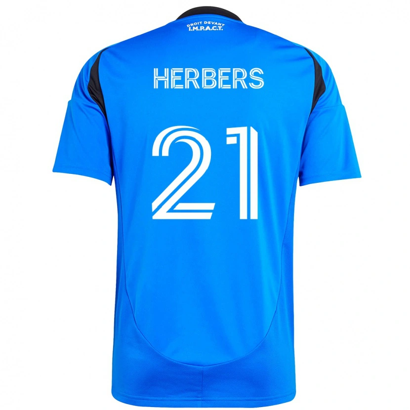 Danxen Męski Fabian Herbers #21 Błękitny Ciemnoniebieski Domowa Koszulka 2025/26 Koszulki Klubowe