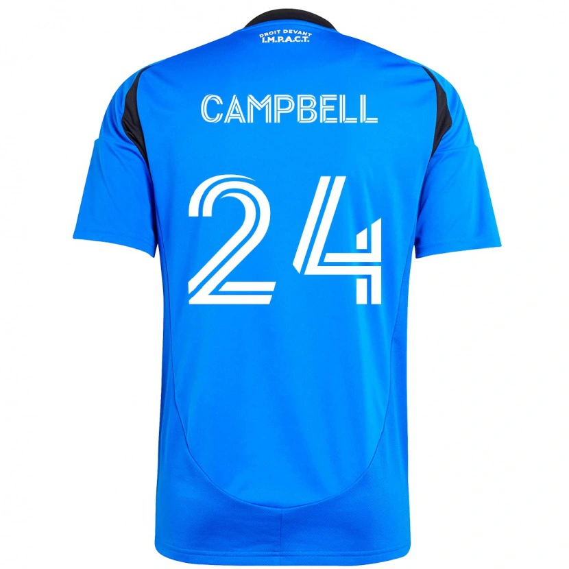 Danxen Męski George Campbell #24 Błękitny Ciemnoniebieski Domowa Koszulka 2025/26 Koszulki Klubowe