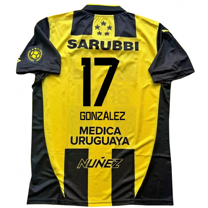 Danxen Męski Luciano González #17 Czarny Żółty Domowa Koszulka 2025/26 Koszulki Klubowe