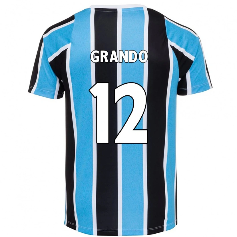 Danxen Męski Gabriel Grando #12 Niebieski Czarny Biały Domowa Koszulka 2025/26 Koszulki Klubowe