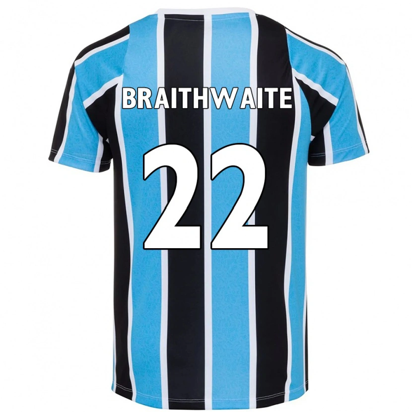 Danxen Męski Martin Braithwaite #22 Biały Niebieski Domowa Koszulka 2025/26 Koszulki Klubowe