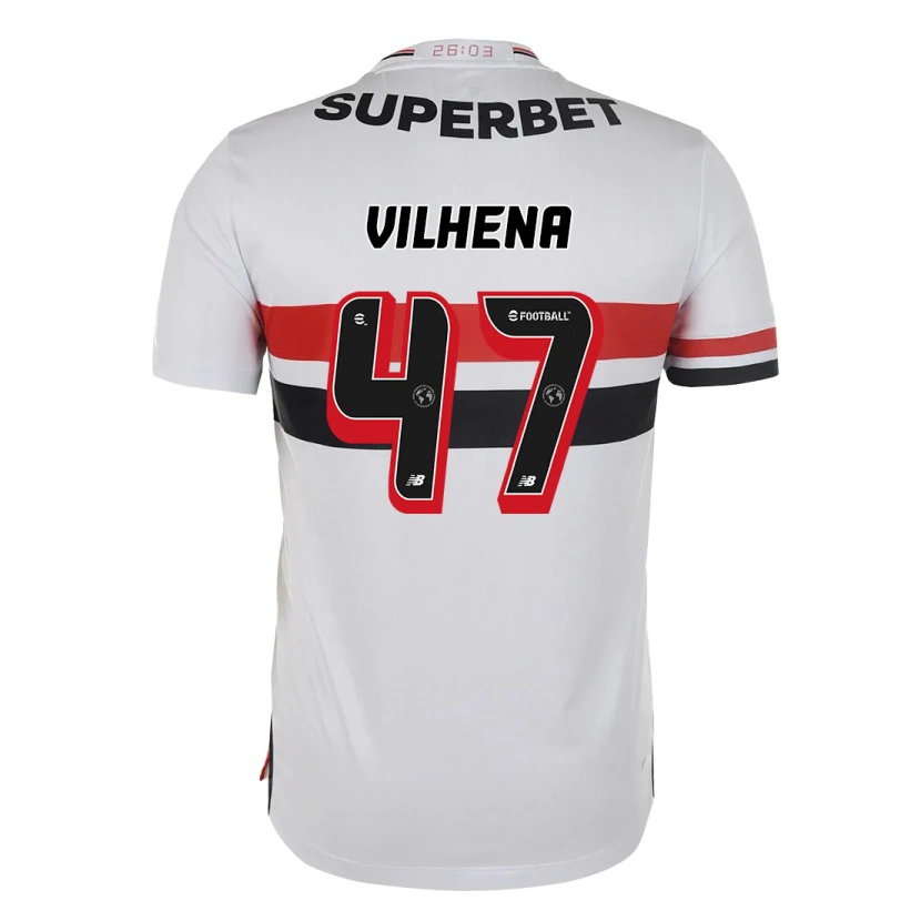 Danxen Męski Pedro Vilhena #47 Czarny Czerwony Domowa Koszulka 2025/26 Koszulki Klubowe