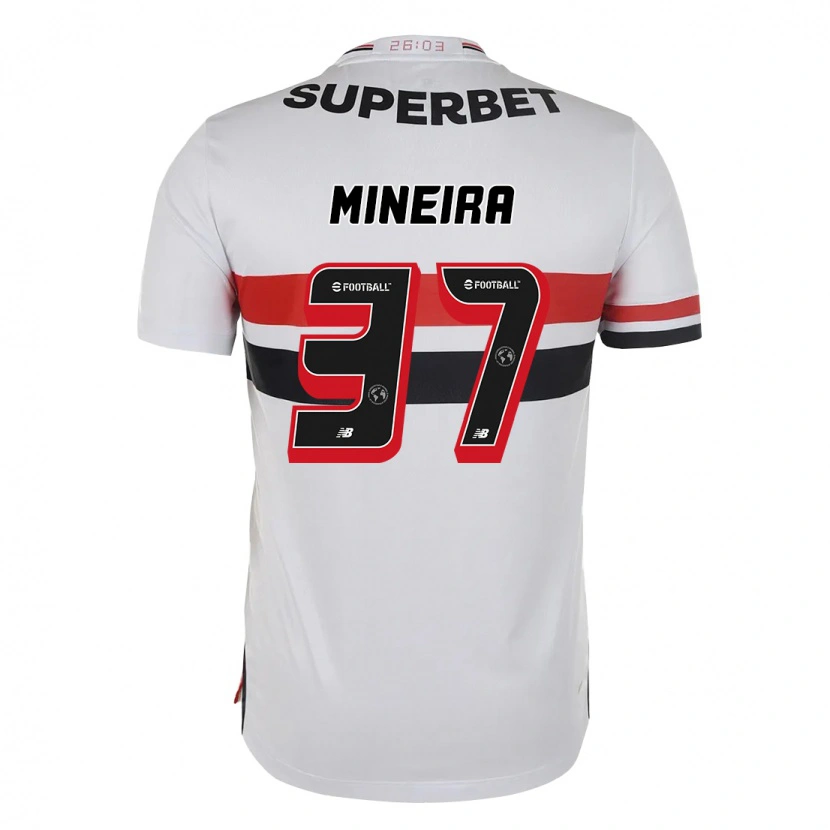 Danxen Męski Rafa Mineira #37 Czarny Czerwony Domowa Koszulka 2025/26 Koszulki Klubowe