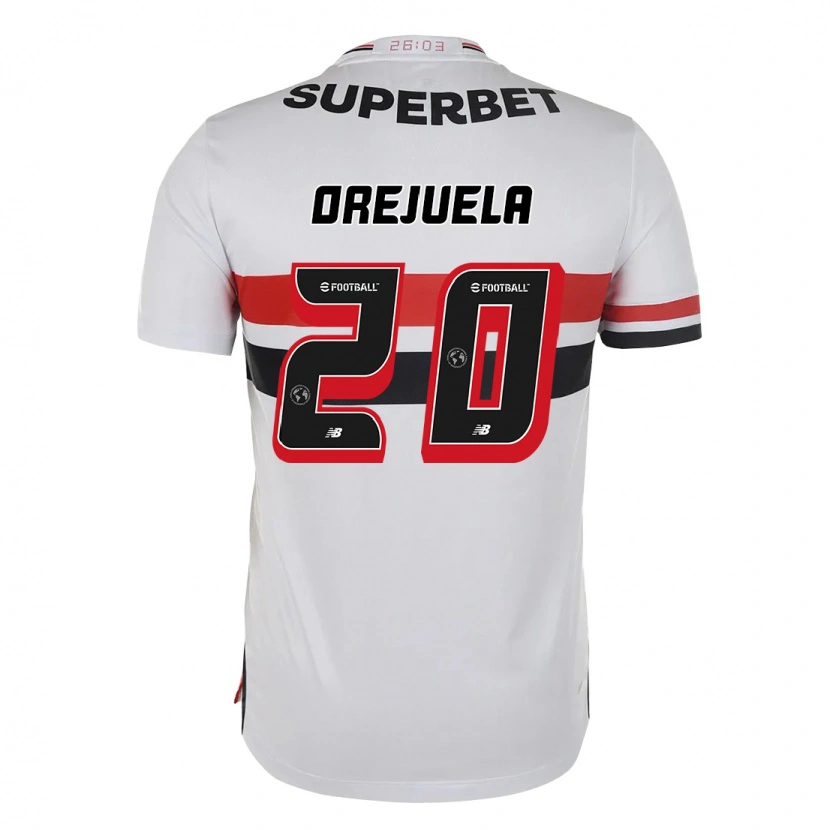 Danxen Męski Luis Manuel Orejuela #20 Czarny Czerwony Domowa Koszulka 2025/26 Koszulki Klubowe