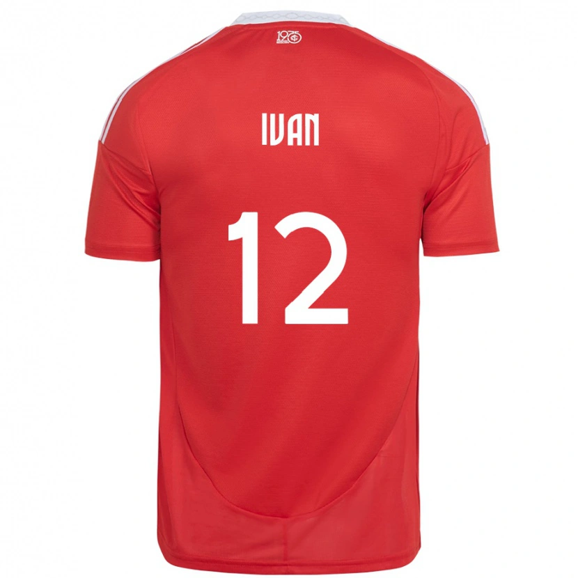 Danxen Męski Ivan #12 Biały Czerwony Domowa Koszulka 2025/26 Koszulki Klubowe