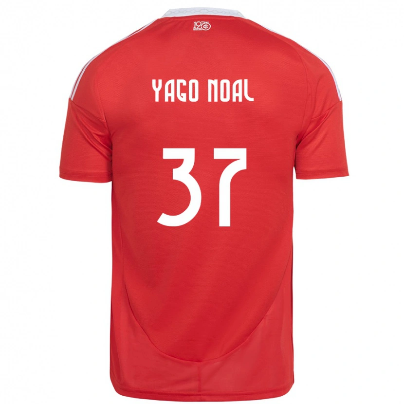 Danxen Męski Yago Noal #37 Biały Czerwony Domowa Koszulka 2025/26 Koszulki Klubowe