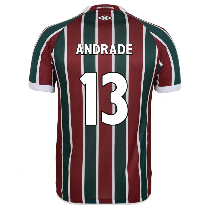 Danxen Męski Felipe Andrade #13 Biały Zielony Bordowy Domowa Koszulka 2025/26 Koszulki Klubowe