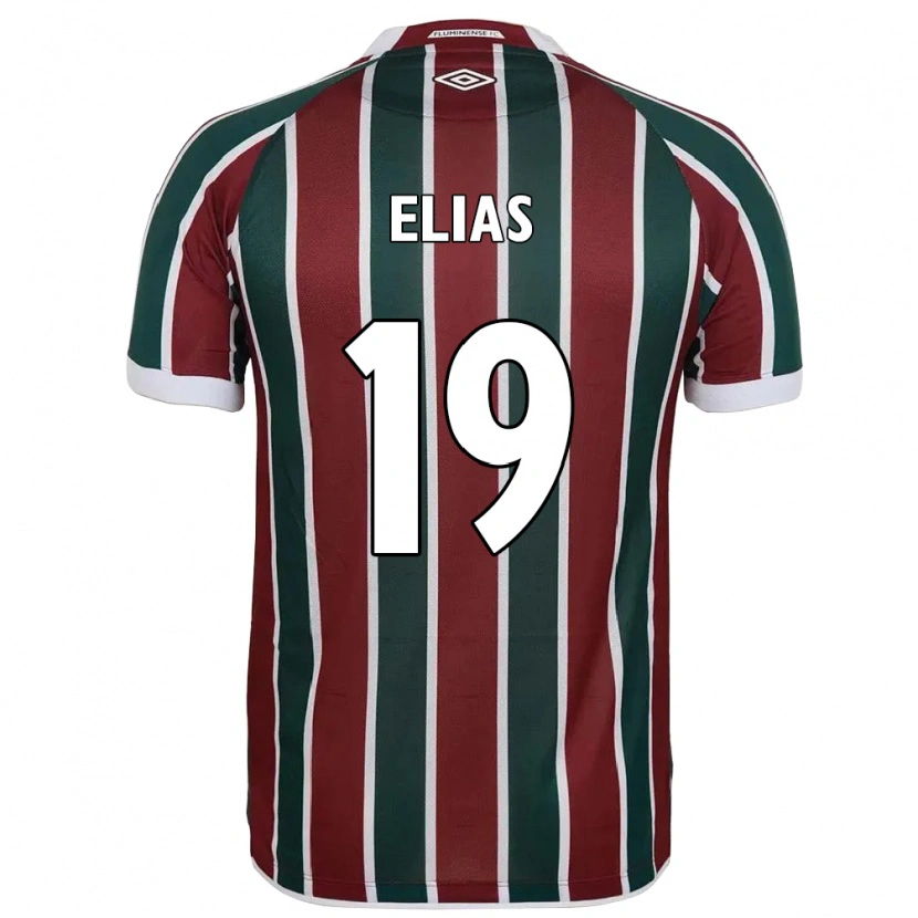 Danxen Męski Kauã Elias #19 Zielony Bordowy Biały Domowa Koszulka 2025/26 Koszulki Klubowe