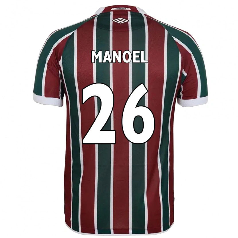 Danxen Męski Manoel #26 Biały Zielony Bordowy Domowa Koszulka 2025/26 Koszulki Klubowe
