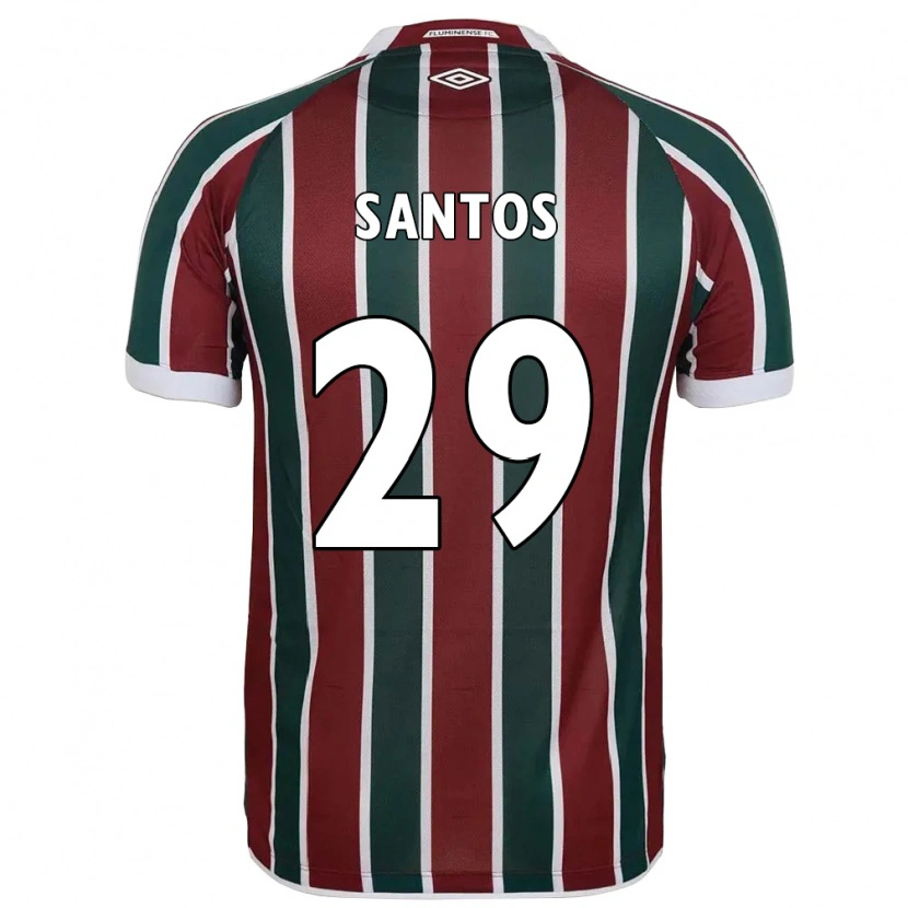 Danxen Męski Thiago Santos #29 Biały Zielony Bordowy Domowa Koszulka 2025/26 Koszulki Klubowe