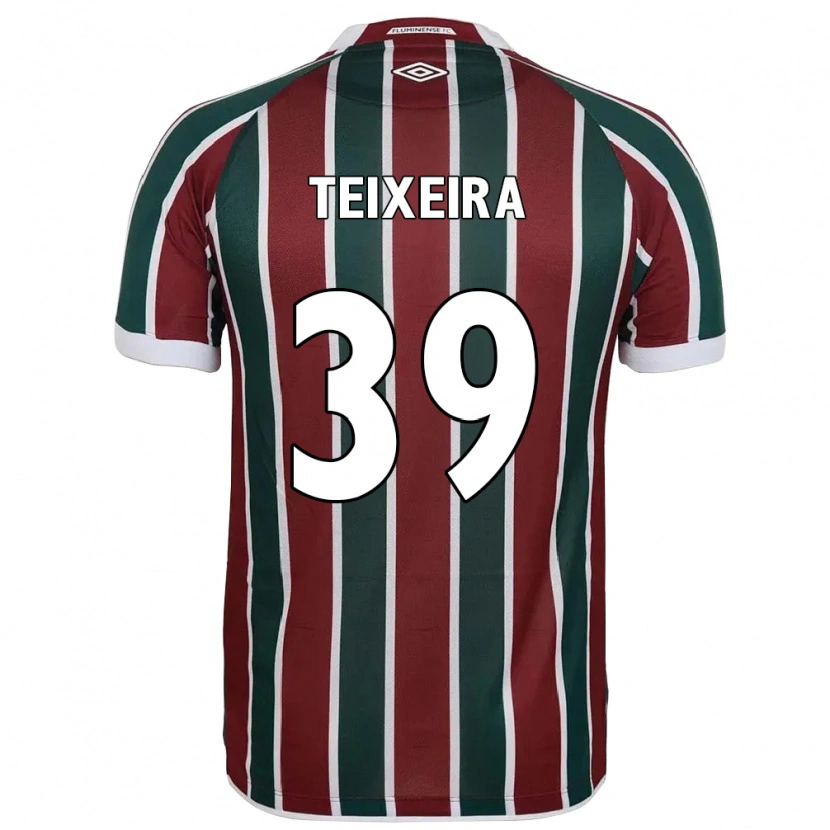 Danxen Męski Gabriel Teixeira #39 Biały Zielony Bordowy Domowa Koszulka 2025/26 Koszulki Klubowe