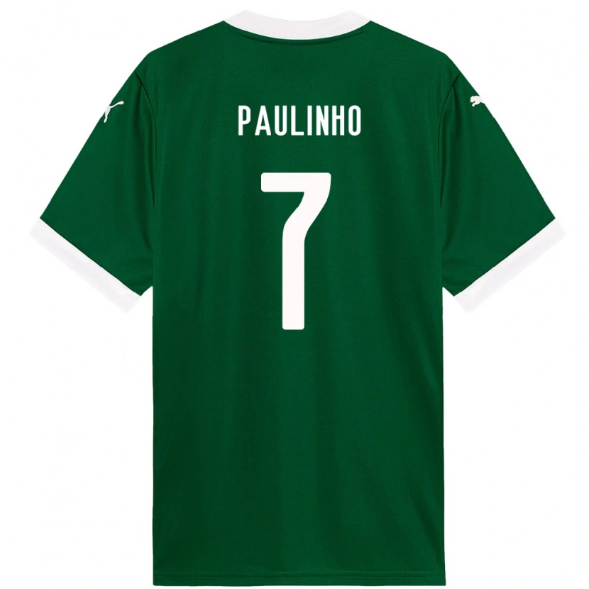 Danxen Męski Paulinho #7 Biały Zielony Domowa Koszulka 2025/26 Koszulki Klubowe