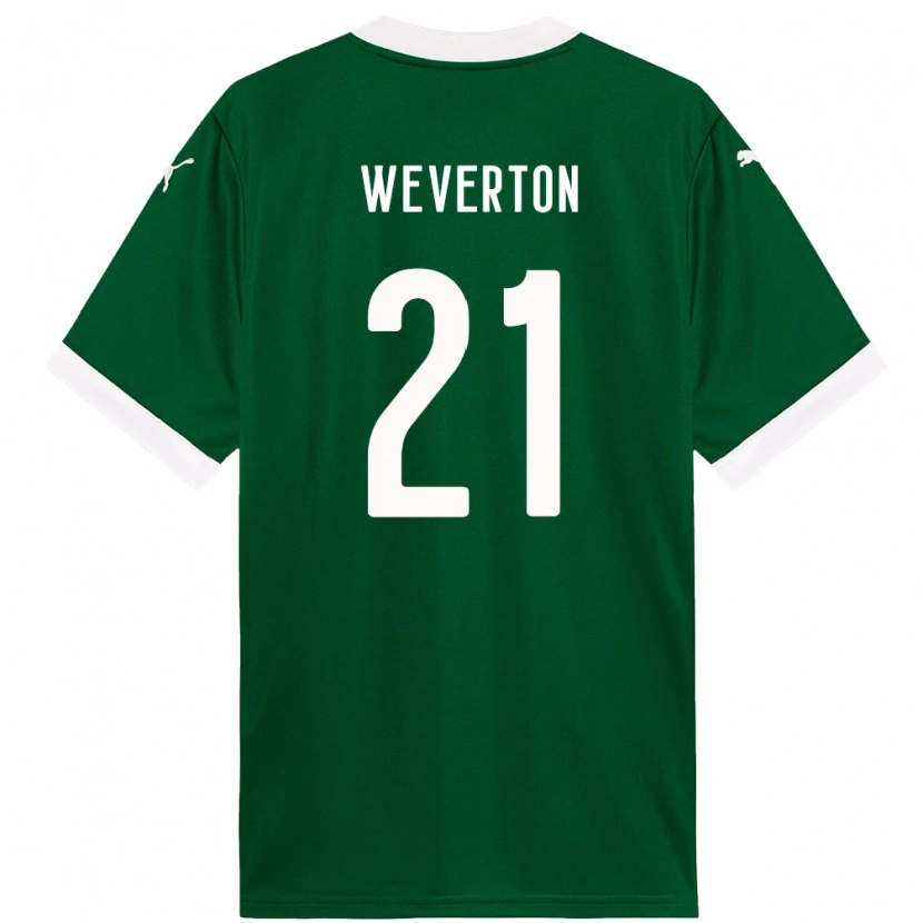 Danxen Męski Weverton #21 Biały Zielony Domowa Koszulka 2025/26 Koszulki Klubowe