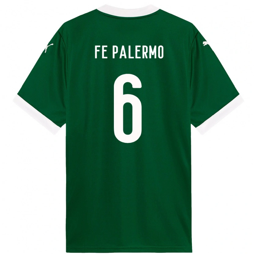 Danxen Męski Fe Palermo #6 Biały Zielony Domowa Koszulka 2025/26 Koszulki Klubowe