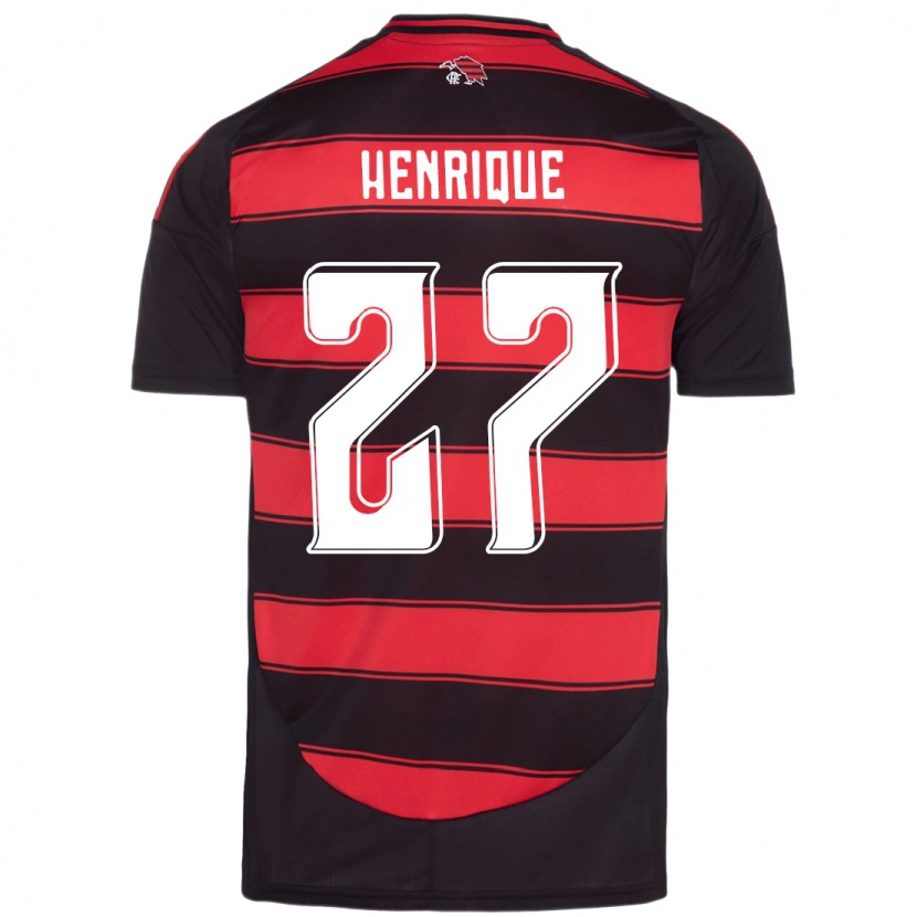 Danxen Męski Bruno Henrique #27 Biały Czerwony Domowa Koszulka 2025/26 Koszulki Klubowe