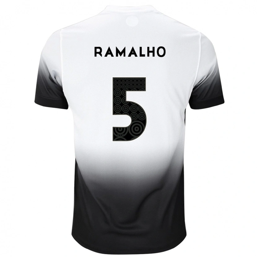 Danxen Męski André Ramalho #5 Czarny Biały Domowa Koszulka 2025/26 Koszulki Klubowe