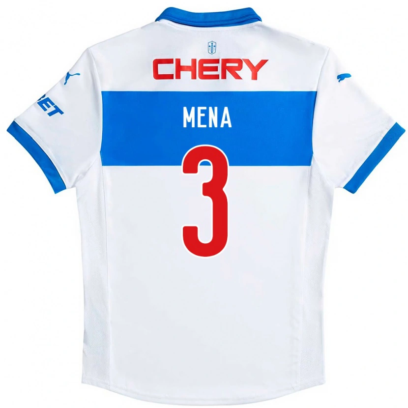 Danxen Męski Eugenio Mena #3 Królewski Niebieski Biały Domowa Koszulka 2025/26 Koszulki Klubowe