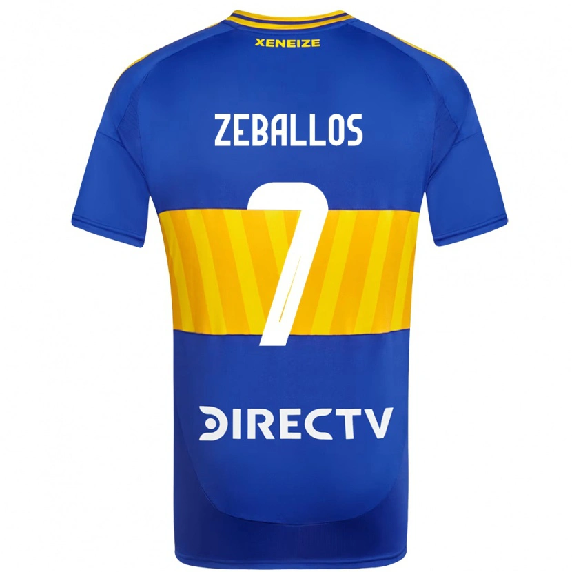 Danxen Męski Exequiel Zeballos #7 Biały Niebieski Domowa Koszulka 2025/26 Koszulki Klubowe