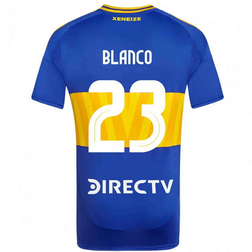 Danxen Męski Lautaro Blanco #23 Biały Niebieski Domowa Koszulka 2025/26 Koszulki Klubowe