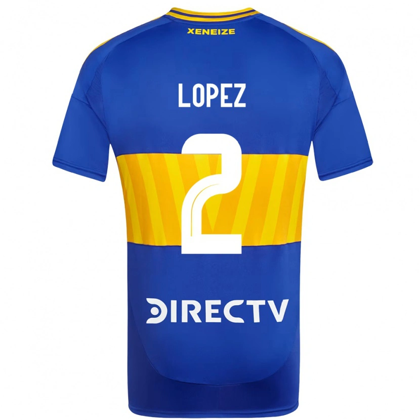 Danxen Męski Lisandro Lopez #2 Biały Niebieski Domowa Koszulka 2025/26 Koszulki Klubowe