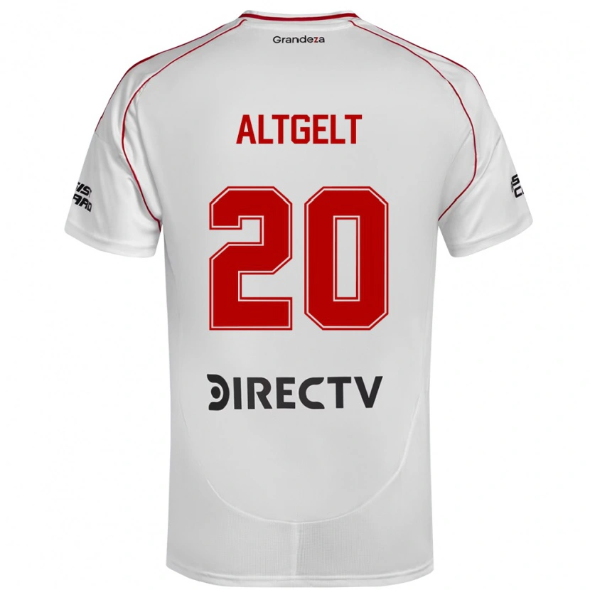 Danxen Męski Francisca Altgelt #20 Biały Czerwony Domowa Koszulka 2025/26 Koszulki Klubowe