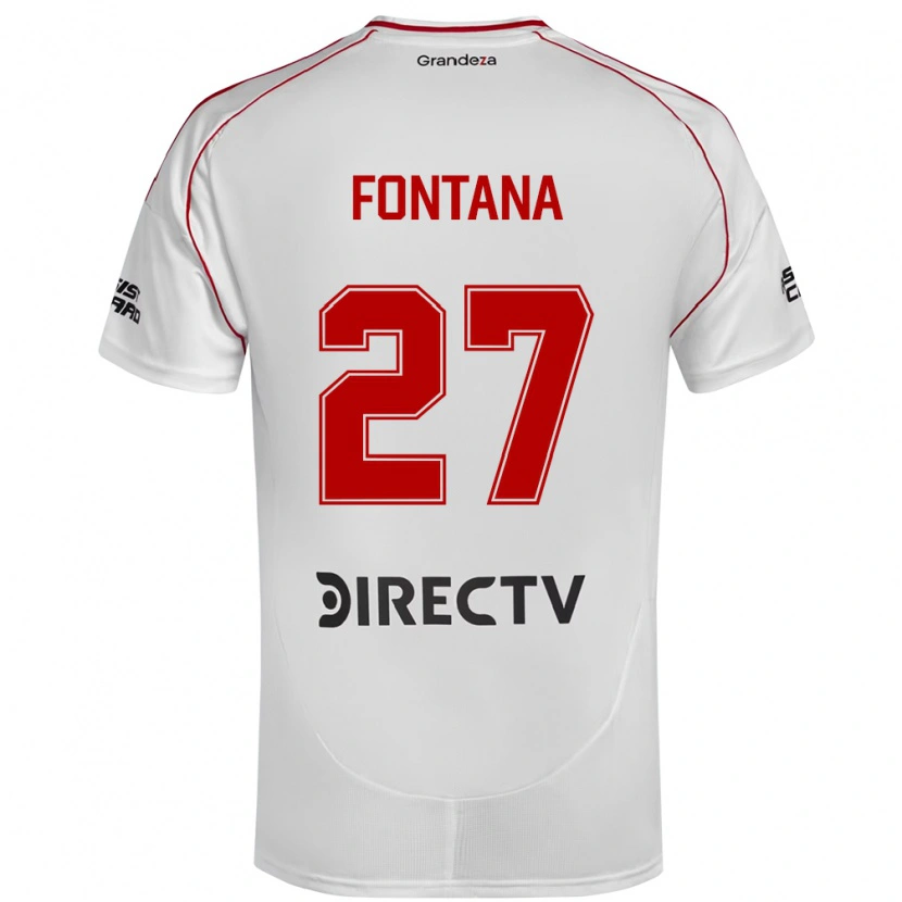 Danxen Męski Agustin Fontana #27 Burgundzki Magenta Domowa Koszulka 2025/26 Koszulki Klubowe