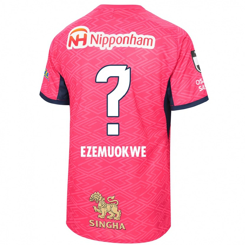 Danxen Męski Chimezie Kai Ezemuokwe #0 Biały Sakura Różowy Domowa Koszulka 2025/26 Koszulki Klubowe
