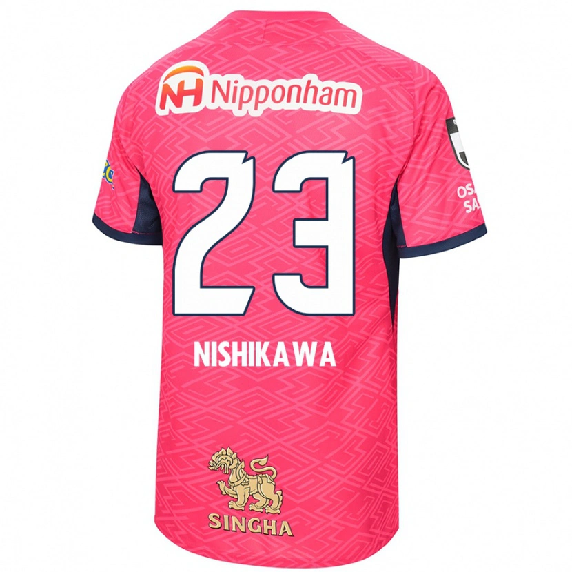 Danxen Męski Hiroki Nishikawa #23 Biały Sakura Różowy Domowa Koszulka 2025/26 Koszulki Klubowe