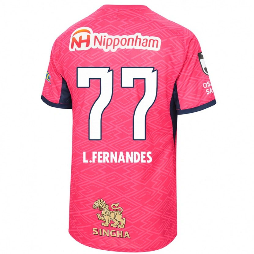 Danxen Męski Lucas Fernandes #77 Biały Sakura Różowy Domowa Koszulka 2025/26 Koszulki Klubowe