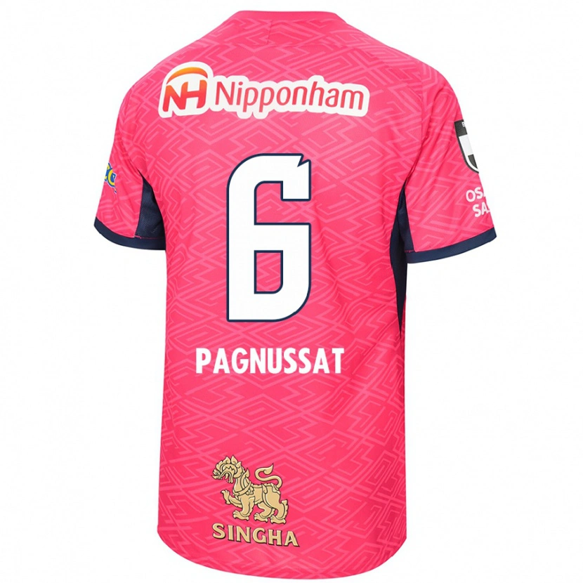 Danxen Męski Tiago Pagnussat #6 Biały Sakura Różowy Domowa Koszulka 2025/26 Koszulki Klubowe