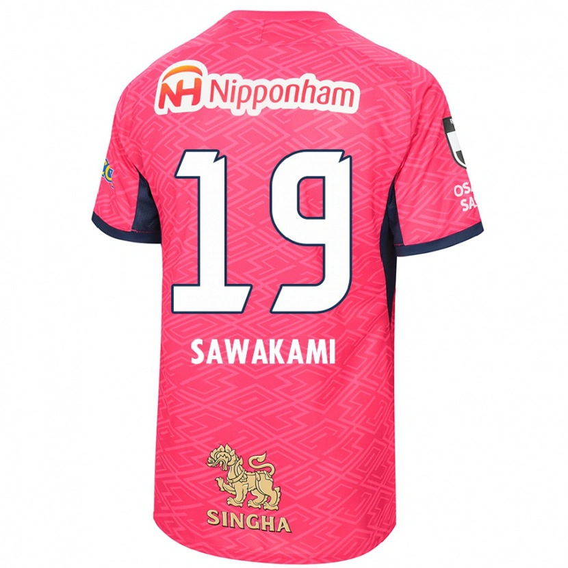 Danxen Męski Ryuji Sawakami #19 Biały Sakura Różowy Domowa Koszulka 2025/26 Koszulki Klubowe