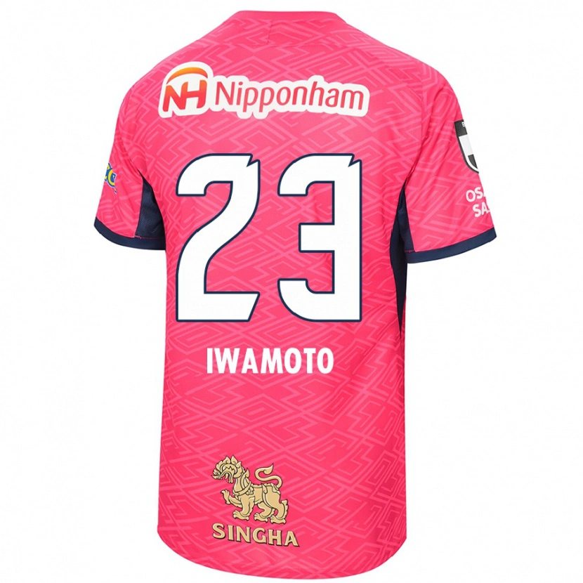 Danxen Męski Marino Iwamoto #23 Biały Sakura Różowy Domowa Koszulka 2025/26 Koszulki Klubowe