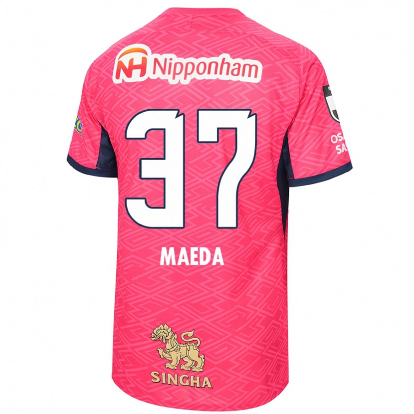 Danxen Męski Ryudai Maeda #37 Biały Sakura Różowy Domowa Koszulka 2025/26 Koszulki Klubowe